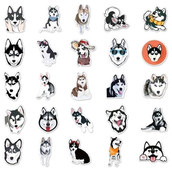 Assorted Husky Dog Stickers - Picture 3 of 5